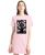 Caseria Women's Cotton Biowash Graphic Printed T-Shirt Dress - Card Parshuram   